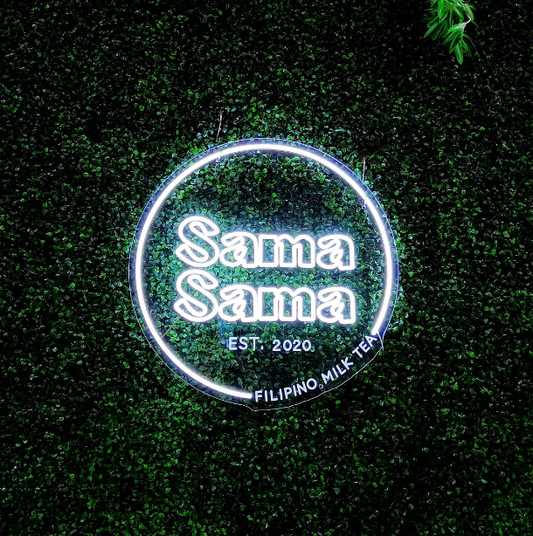 Business Neon Sign CIRCLE LOGO | Salon Signage | Beauty salon Neon Sign | LED wall decor | Handmade custom neon sign