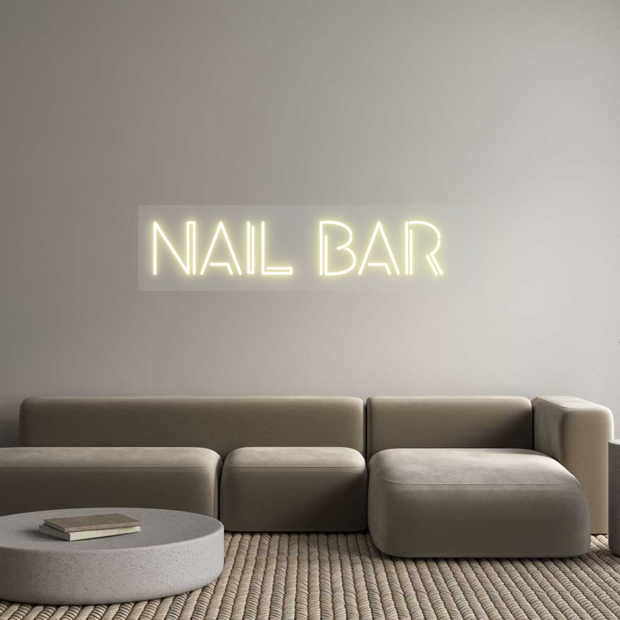 Custom Neon: NAIL BAR
