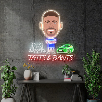 Custom Neon for Byron - warm White, blue, red, cool white and green - 90cm x 83cm - indoor Sign