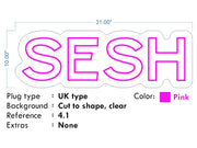 Custom Neon -Sesh and Box - Hot Pink - Indoor Signs