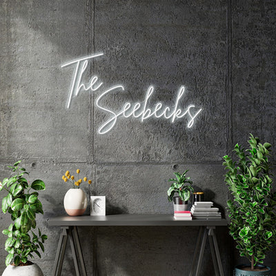 Custom Neon: The Seebecks - Colour: RGB - Size: 35inch x 20inch