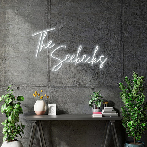 Custom Neon: The Seebecks - Colour: RGB - Size: 35inch x 20inch