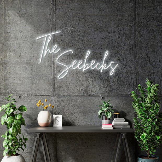 Custom Neon: The Seebecks - Colour: RGB - Size: 35inch x 20inch
