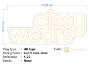Custom Neon - Cissy Wears - Warm White - Free Delivery and Remote+ Battery