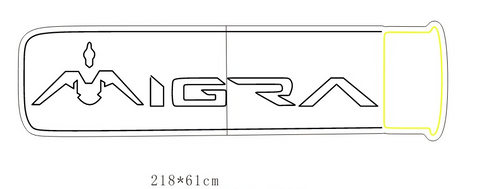 Custom neon - MIGRA - 86inch by 26inch  -  incl Shipping and 2yrs Warranty