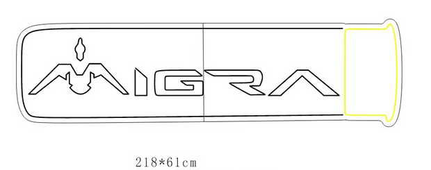 Custom neon - MIGRA - 86inch by 26inch  -  incl Shipping and 2yrs Warranty