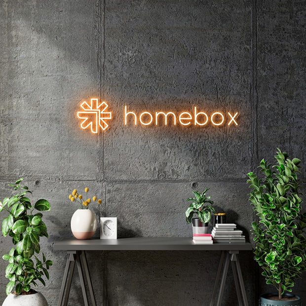 Custom neon | Homebox 118cm x 27cm - Orange neon -  incl Delivery, VAT and 2yrs Warranty