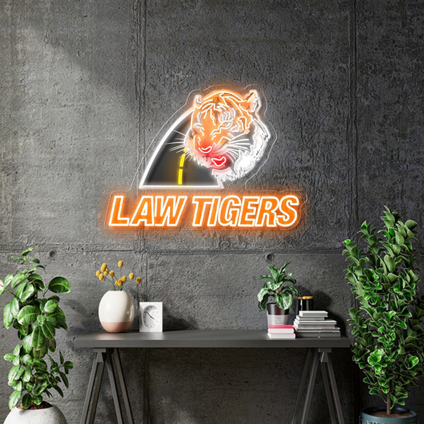 Custom Neon for Sharon - LAW TIGERS - Size: 25 x 17inch  -Remote dimmer and Delivery