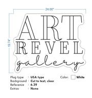 Custom neon for Joelle - ART REVEL - Size: 24inch x 19inch  - White - incl Shipping and 2yrs Warranty