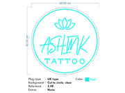 Custom neon - ASHKIN Logo - TEAL - 60cm  - incl Shipping and 2yrs Warranty