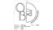 Custom Neon - OB Auto Detailing - 36inch x 32 inch -  White Neon - INDOOR  - Remote dimmer and Delivery (2 years Warranty)