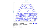 Custom neon |  Andes Reatly - Blue neon - 25in x 21in -  incl Delivery, and 2yrs Warranty