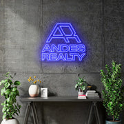 Custom neon |  Andes Reatly - Blue neon - 25in x 21in -  incl Delivery, and 2yrs Warranty