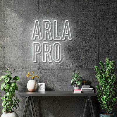 Custom Neon -  ARLA PRO - Cool White LED - Clear Acrylic - 620mm x 600mm  - INDOOR - Remote dimmer and Delivery (2yrs Warranty)