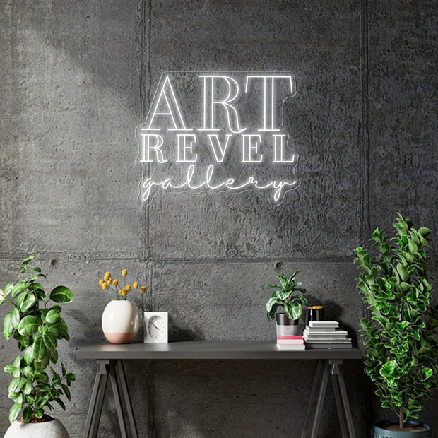 Custom neon for Joelle - ART REVEL - Size: 24inch x 19inch  - White - incl Shipping and 2yrs Warranty