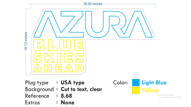 Custom neon - Mesa United Way | Azura  -  incl Shipping and 2yrs Warranty