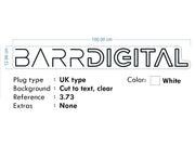 Custom Neon - BARR DIGITAL Logo neon - Neon white - 100x 12cm - indoor Sign