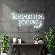 Custom Neon - Breanna Jones Creative - White -5ft x 2.36ft - dimmer and delivery