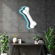 Custom neon - Bone logo  - 30inch x 24inch - White and Light Blue - incl Shipping and 2yrs Warranty