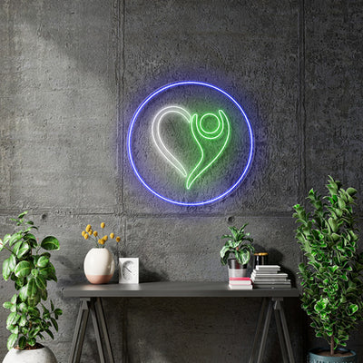 Custom neon for Candace - Size: 36 inches  - Green, Blue and White -  incl Shipping and 2yrs Warranty