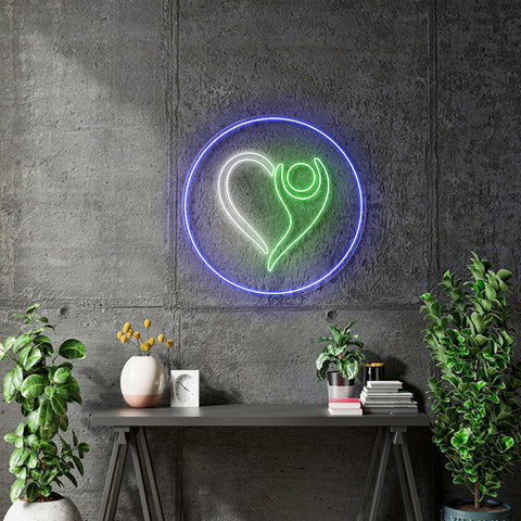Custom neon for Candace - Size: 36 inches  - Green, Blue and White -  incl Shipping and 2yrs Warranty