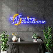 Custom Neon - Bowling Solutions - Blue, Yellow - 45 x 15inch - dimmer and delivery