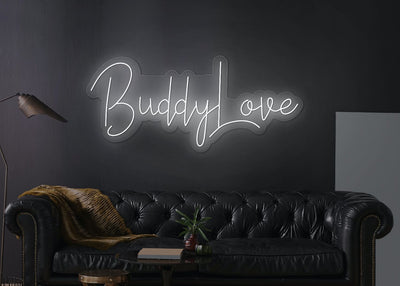 Custom Neon -  BuddyLove-  60x26inch - White - dimmer and delivery