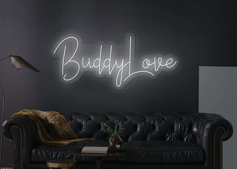Custom Neon -  BuddyLove-  47x20inch - White - dimmer and delivery