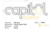 Custom Neons - Capitol Students - 150cm x 59cm - Warm white and White neon - indoor Sign (2yrs Warranty)