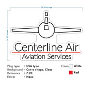 Custom Neon  - CENTERLINE AIR  - White and Red - Size: 3ft x 2ft  - indoor Sign (2yrs Warranty)