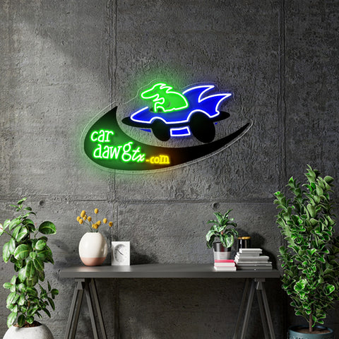 Custom Neon for Ashton -Car Dawgtx.com  - 28x16inch - Clear backing - Dimmer and control