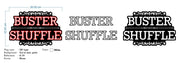 Custom Neon |  BUSTER SHUFFLE -  Size: 50cm x 32cm circular - White Neon , Black acrylic -  incl Shipping , and 2yrs Warranty