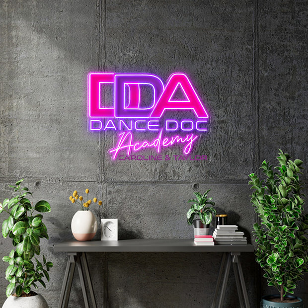 Custom neon - Gold Star, JC School of Dance, DDA Dance Doc Academy -  incl Shipping and 2yrs Warranty