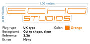 Custom Neon - Echo Studios - 100x 19cm  - Orange -  Remote dimmer and Delivery