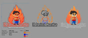 Custom Neon El Grunon Creativo -  White, Blue, Orange and Red 40x23inch - Free Delivery and Remote+ Battery