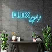 Custom neon -  FLEX IT - Size:  180 x 74cm  - Light Blue - incl Shipping and 2yrs Warranty