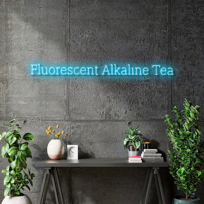 Custom neon | Fluorescent Alkaline Tea -   8ft x 0.69ft -  Light Blue-  incl Shipping and 2yrs Warranty