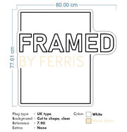 Custom Neon - Framed By Ferris - 80cm x 77cm - White and Warm White- Remote dimmer and Delivery