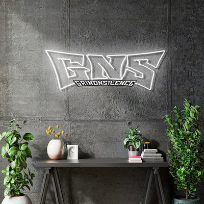 Custom Neon -  GNS - White - 80 x 30cm - INDOOR  - Remote dimmer and Delivery (2yrs Warranty)