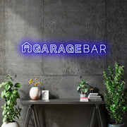 Custom Neon - Garage Bar - 105cm x 16cm - Blue  Neon - In/Outdoor - Remote dimmer and Delivery