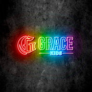 Custom neon - Grace Logo and Grace Kids - Size: 36  - RGB -  incl Shipping and 2yrs Warranty