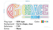 Custom neon - Grace Logo and Grace Kids - Size: 36  - RGB -  incl Shipping and 2yrs Warranty