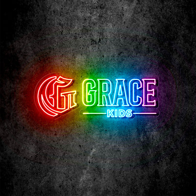 Custom neon - Grace Logo and Grace Kids - Size: 36  - RGB -  incl Shipping and 2yrs Warranty
