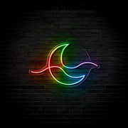 Custom Neon - Moon (logo) for Lone Collectivr  - RGB Neon - 80cm x 50cm - indoor Signs (2yr Warranty)