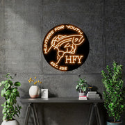 Custom Neon - Hunters for Youth  - Orange Neon - 24 x 24 inch - indoor Signs (2yr Warranty)