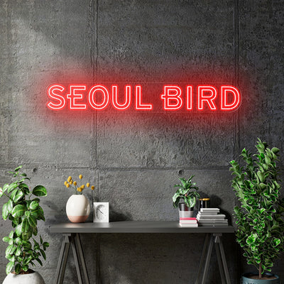 Custom Neons - Seoul Bird signs - Yellow and Red - Remote dimmer and Delivery to NY