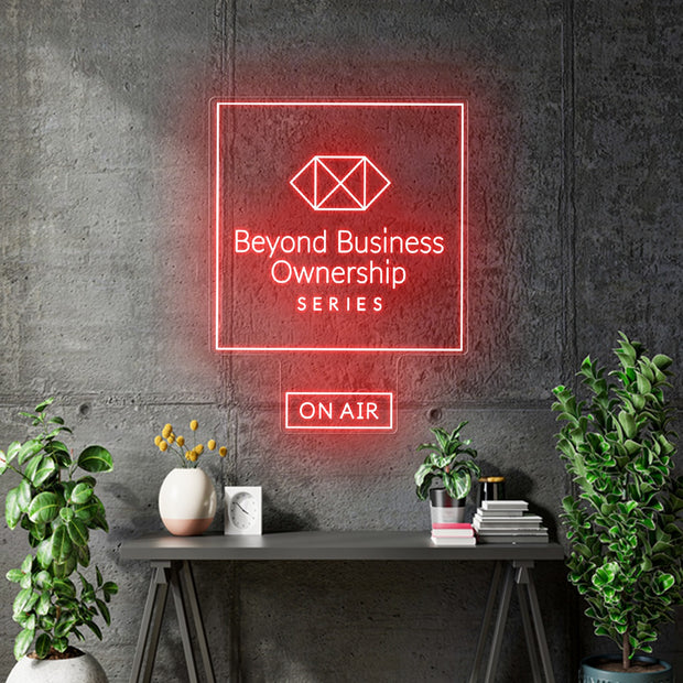 Custom Neon - Beyond Business Ownership Series - 78x60cm- RGB Multicolour - Remote dimmer and Delivery