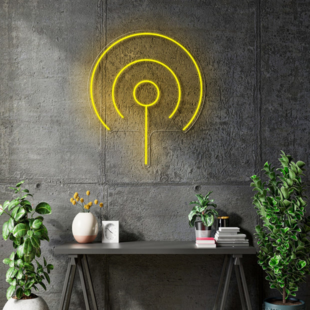 Custom Neon - Sound Seeker - 50cm x 58cm - Yellow - Remote dimmer and Delivery