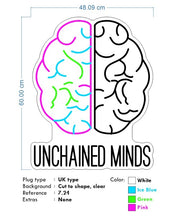 Custom Neon - Unchained Minds Logo - 60cm x 48cm - indoor - Remote dimmer and Delivery