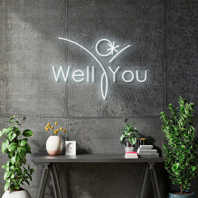 Custom Neon - Well You - white - 80x53cm - indoor Signs